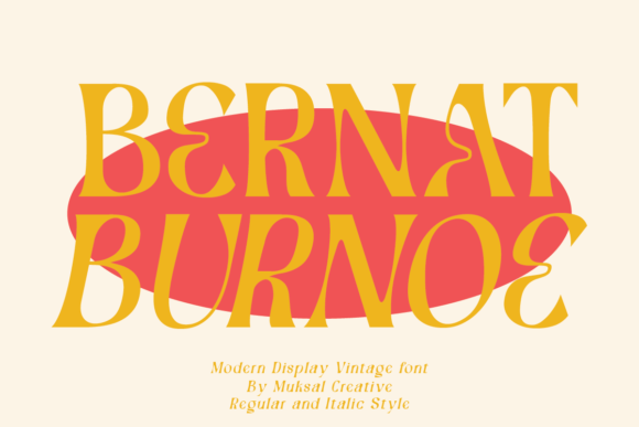Bernat Burnoe: A Modern Vintage Display Font for Brand Design