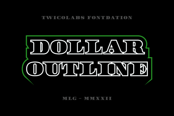 Dollar Outline: A Display Font for Elegant Editorial Design