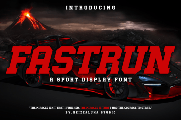 Fastrun Font Brings Bold Energy to Web Headers