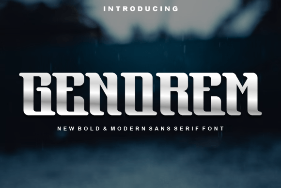 Genorem Typeface: A Modern Display Font for Crafters