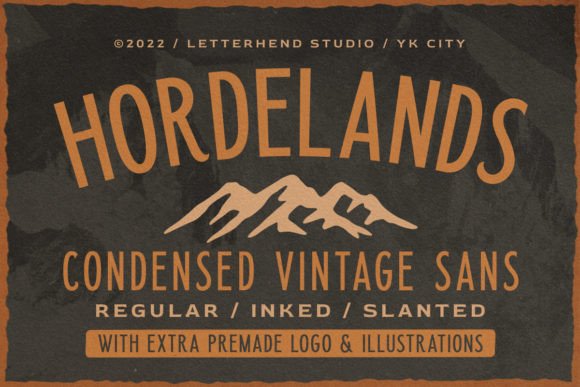 Horderlands Font: A Condensed Vintage Display Typeface