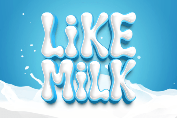 Like Milk: A Playful Display Font for Fresh Web Design
