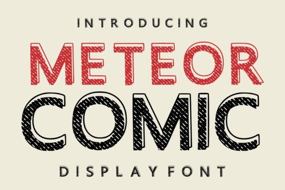 Meteor Comic: A Bold Retro Display Font for Digital Brands