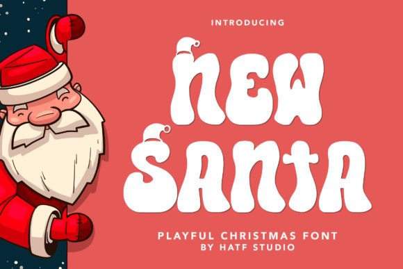 New Santa: A Playful Handmade Font for Editorial Design