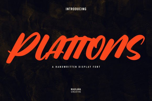 Plattons: A Slanted Handwritten Font That Feels Like Home