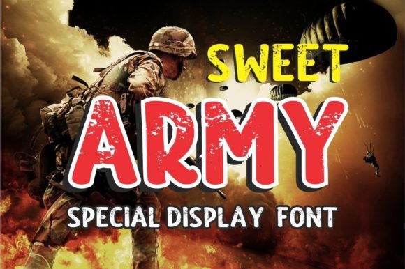 Sweet Army: A Bold Display Font for Makers and Creative Shop Owners